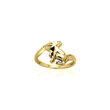 Rabbit or Hare Solid Gold Ring GRI870 - Jewelry